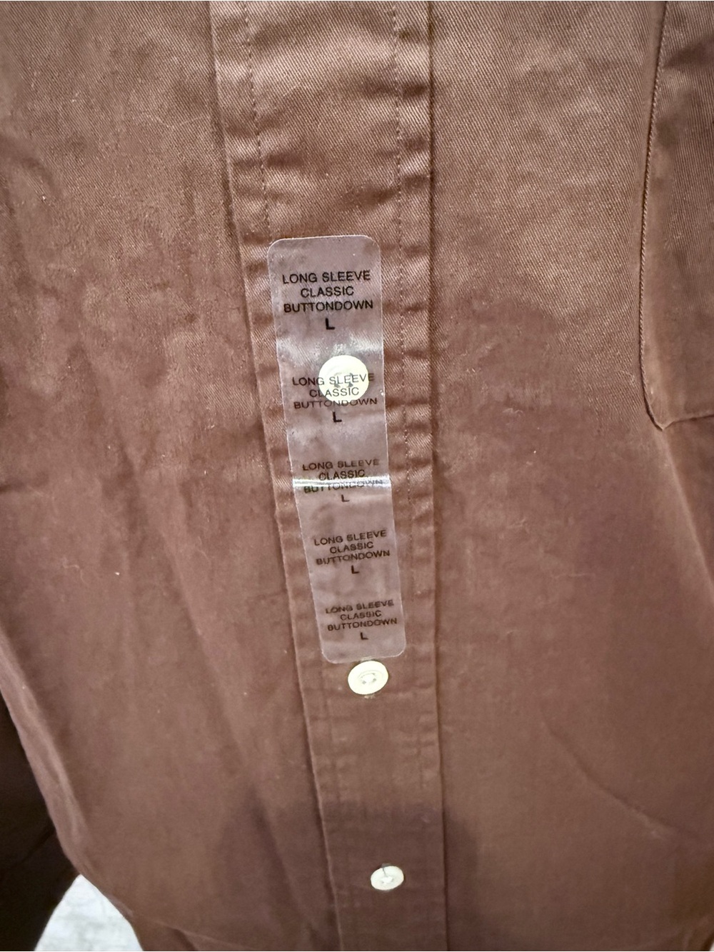 Polo Ralph Lauren Classic Fit Brown 100% Cotton Shirt Green Pony NWT Men’s L - Picture 12 of 14